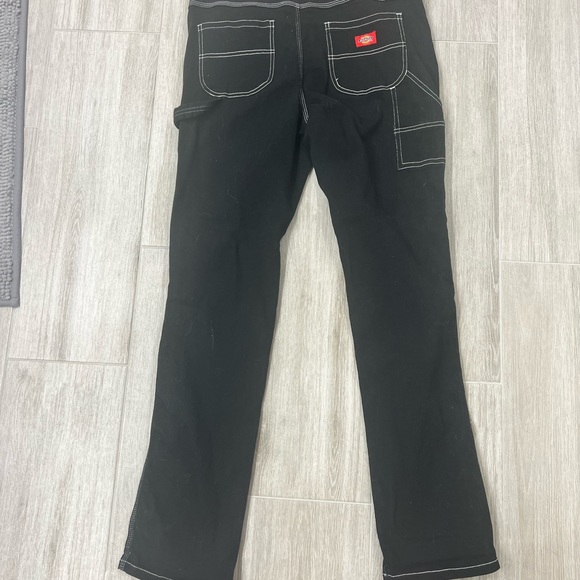 Dickies Pants - SOLD! ! Dickies Black Cargo Pants with White Top Stitching, Sz 30